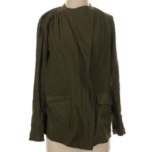 Nine West Olive Utility Jacket with Front Patch Pockets